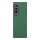For Samsung Galaxy Z Fold4 Cross Texture PU Leather Phone Case(Green)