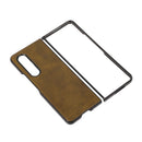 For Samsung Galaxy Z Fold4 Two-color Calf Texture Shockproof Phone Case(Green)
