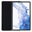 For Samsung Galaxy Tab S8 Ultra Pure Color Liquid Silicone Shockproof Tablet Case(Black)