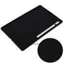 For Samsung Galaxy Tab S8 Ultra Pure Color Liquid Silicone Shockproof Tablet Case(Black)