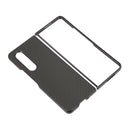 For Samsung Galaxy Z Fold4 Carbon Fiber Texture PU Leather Phone Case(Black)