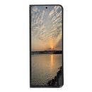 For Samsung Galaxy Z Fold4 Carbon Fiber Texture PU Leather Phone Case(Black)