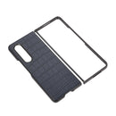 For Samsung Galaxy Z Fold4 Crocodile Texture Genuine Leather Phone Case(Blue)