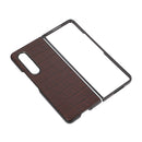For Samsung Galaxy Z Fold4 Crocodile Texture Genuine Leather Phone Case(Brown)
