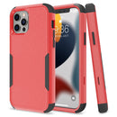Commuter Shockproof TPU + PC Phone Case For iPhone 14 (Red+Black)
