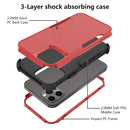 Commuter Shockproof TPU + PC Phone Case For iPhone 14 (Red+Black)