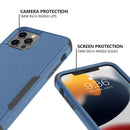 Commuter Shockproof TPU + PC Phone Case For iPhone 14 Pro Max (Royal Blue+Black)