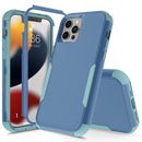 Commuter Shockproof TPU + PC Phone Case For iPhone 14 Pro Max (Royal Blue+Grey Green)