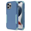Commuter Shockproof TPU + PC Phone Case For iPhone 14 Pro Max (Royal Blue+Grey Green)