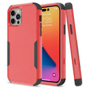 Commuter Shockproof TPU + PC Phone Case For iPhone 14 Pro Max (Red+Black)