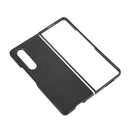 For Samsung Galaxy Z Fold4 Genuine Leather Lychee Texture Phone Case(Black)