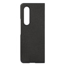 For Samsung Galaxy Z Fold4 Genuine Leather Lychee Texture Phone Case(Black)
