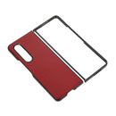 For Samsung Galaxy Z Fold4 Genuine Leather Lychee Texture Phone Case(Red)