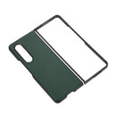 For Samsung Galaxy Z Fold4 Genuine Leather Lychee Texture Phone Case(Green)