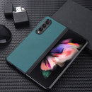 For Samsung Galaxy Z Fold4 5G Nylon Cloth Texture Shockproof PC+TPU Phone Case(Blue)