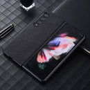 For Samsung Galaxy Z Fold4 5G PU Leather Shockproof Phone Case(Black)