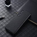 For Samsung Galaxy Z Fold4 5G PU Leather Shockproof Phone Case(Black)