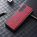 For Samsung Galaxy Z Fold4 5G PU Leather Shockproof Phone Case(Red)