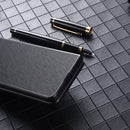 For Samsung Galaxy Z Fold4 5G PU Leather Shockproof Phone Case(Brown)