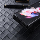 For Samsung Galaxy Z Fold4 5G PU Leather Shockproof Phone Case(Blue)