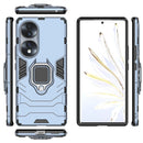 For Honor 70 5G Shockproof PC + TPU Phone Case with Magnetic Ring Holder(Navy Blue)