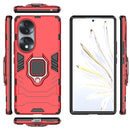 For Honor 70 5G Shockproof PC + TPU Phone Case with Magnetic Ring Holder(Red)