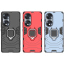 For Honor 70 5G Shockproof PC + TPU Phone Case with Magnetic Ring Holder(Red)