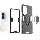 For Honor 70 5G Shockproof PC + TPU Phone Case with Magnetic Ring Holder(Red)