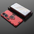 For Honor 70 5G Shockproof PC + TPU Phone Case with Magnetic Ring Holder(Red)