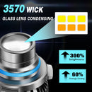 1 Pair 9005 3000K Golden Light DC 9-30V 20W 2500LM Car LED Canbus Fog Bulbs
