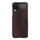 For Samsung Galaxy Z Flip4 Yellow Cow Texture PU Phone Case(Coffee)