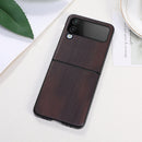 For Samsung Galaxy Z Flip4 Yellow Cow Texture PU Phone Case(Coffee)