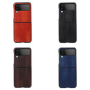 For Samsung Galaxy Z Flip4 Yellow Cow Texture PU Phone Case(Coffee)