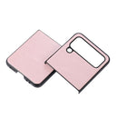 For Samsung Galaxy Z Flip4 Cowhide Texture PU Phone Case(Pink)