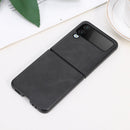 For Samsung Galaxy Z Flip4 Cowhide Texture PU Phone Case(Black)