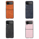 For Samsung Galaxy Z Flip4 Cowhide Texture PU Phone Case(Black)