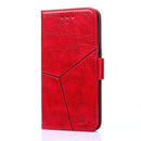 For Xiaomi 12 Pro Geometric Stitching Horizontal Flip Leather Phone Case(Red)