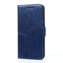 For Xiaomi 12 Pro Geometric Stitching Horizontal Flip Leather Phone Case(Blue)