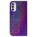 For Motorola Moto G52 Colorful Magnetic Buckle Leather Phone Case(Purple)