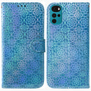 For Motorola Moto G22 Colorful Magnetic Buckle Leather Phone Case(Blue)
