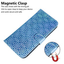 For Motorola Moto G22 Colorful Magnetic Buckle Leather Phone Case(Blue)