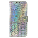 For Motorola Moto G22 Colorful Magnetic Buckle Leather Phone Case(Silver)