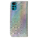 For Motorola Moto G22 Colorful Magnetic Buckle Leather Phone Case(Silver)