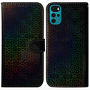 For Motorola Moto G22 Colorful Magnetic Buckle Leather Phone Case(Black)