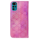 For Motorola Moto G22 Colorful Magnetic Buckle Leather Phone Case(Pink)