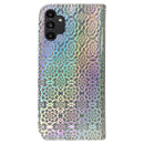 For Samsung Galaxy A13 4G Colorful Magnetic Buckle Leather Phone Case(Silver)