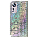 For Xiaomi 12 Pro Colorful Magnetic Buckle Leather Phone Case(Silver)