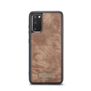 For Galaxy S20 CaseMe Detachable Multifunctional Horizontal Flip Leather Case, with Card Slot & Holder & Zipper Wallet & Photo Frame(Brown)