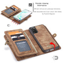 For Galaxy S20 CaseMe Detachable Multifunctional Horizontal Flip Leather Case, with Card Slot & Holder & Zipper Wallet & Photo Frame(Brown)