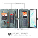For Galaxy S20 Plus CaseMe Detachable Multifunctional Horizontal Flip Leather Case, with Card Slot & Holder & Zipper Wallet & Photo Frame(Green)